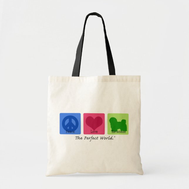 Tote Bag Amour Havanese de paix (Devant)