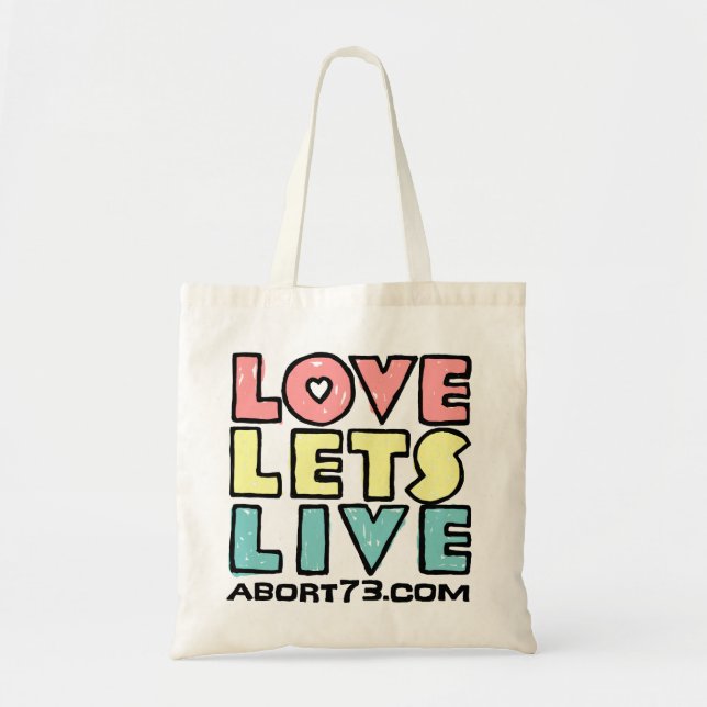 Tote Bag Amour laisse vivant) (de remplaçant/Abort73.com (Devant)