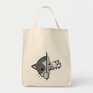 Tote Bag amour miow design amoureux des chats #catlover #ca