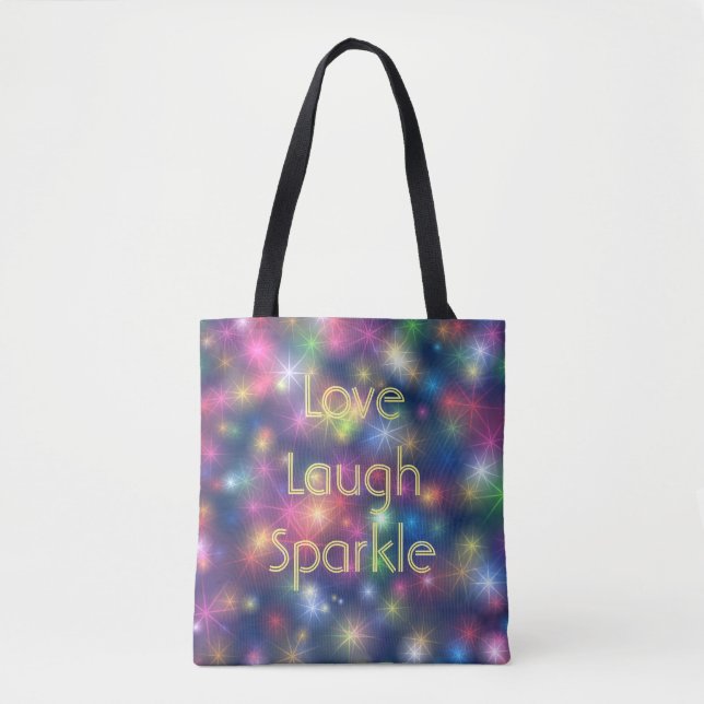 Tote Bag Amour, Rire, Éclairer Les Lumières De Bokeh (Devant)