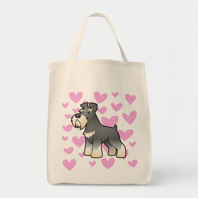 Tote Bag Amour Schnauzer géant/standard/miniature (Devant)