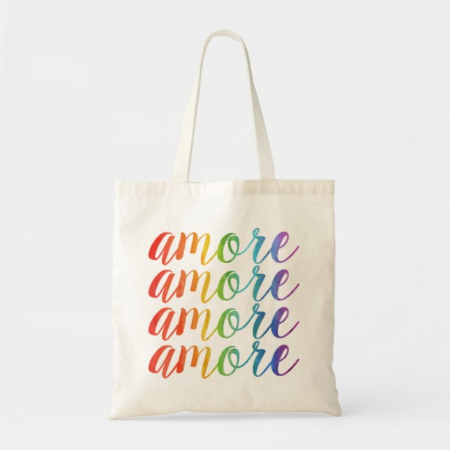 Tote Bag Amour sous les arcs-en-ciel (Devant)