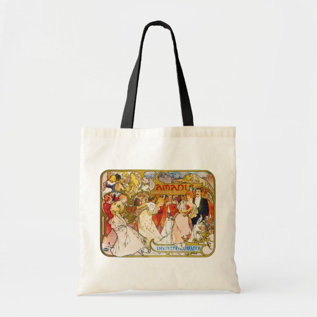 Tote Bag Amoureux, Alphonse Mucha (Devant)
