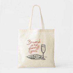 Tote Bag Amoureux de brunch Citation de petit-déjeuner tend