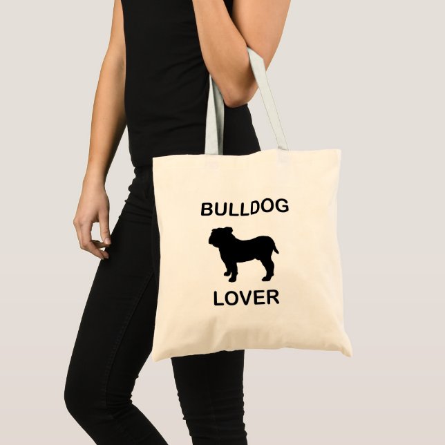 Tote Bag amoureux de bulldog (Devant (produit))
