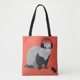 Tote Bag Amoureux de la musique furet