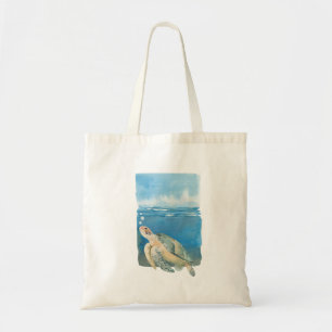 Tote Bag Amoureux de la vie marine Tortue de mer Art à l'aq