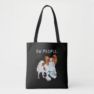 Tote Bag Amoureux de les chiens Papillon Ew, Les Gens Se L