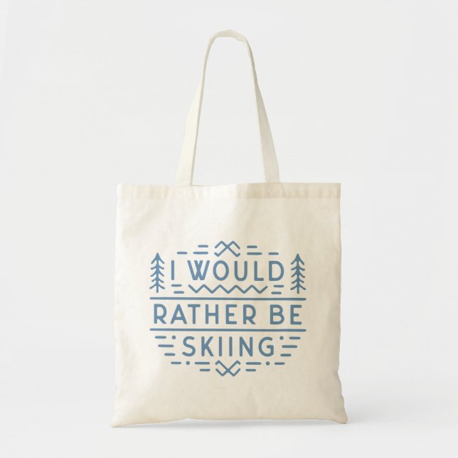 Tote Bag Amoureux de ski amusant skieurs skieurs esthétique (Devant)