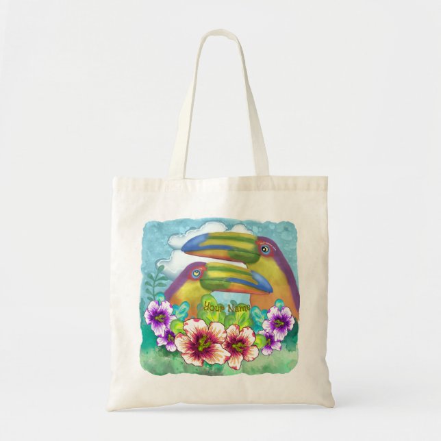 Tote Bag Amoureux de Toucan (Devant)