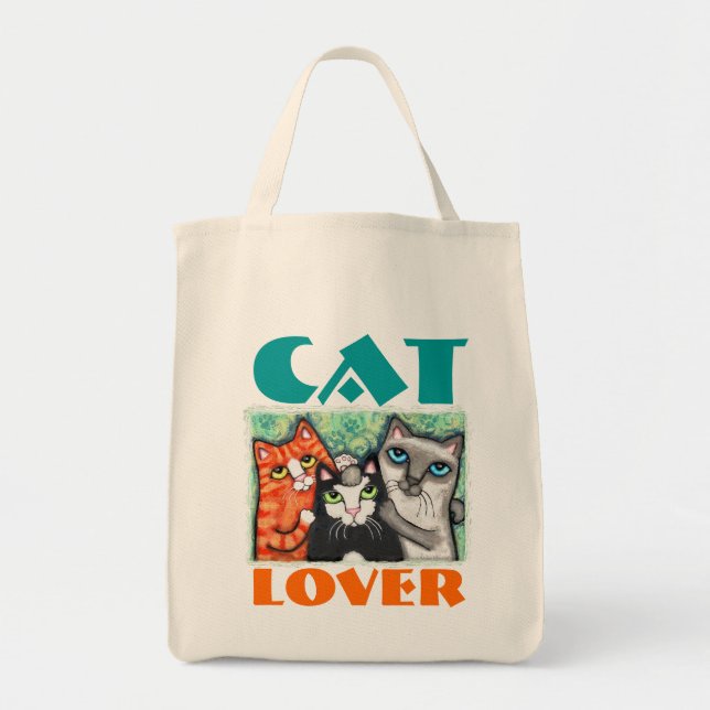 Tote Bag Amoureux des chats (Devant)