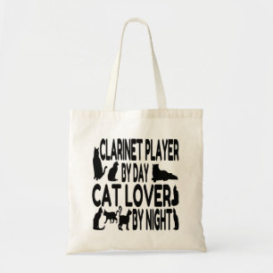 Tote Bag Amoureux des chats Clarinet Player
