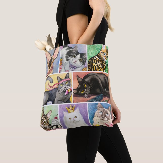 Tote Bag Amoureux des chats Fourre-tout (De près)