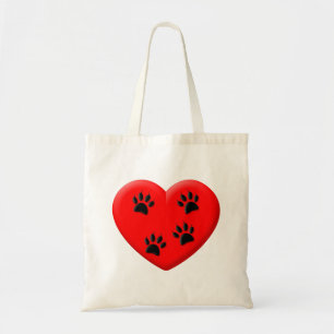Tote Bag Amoureux des chats Red Heart Et Paws