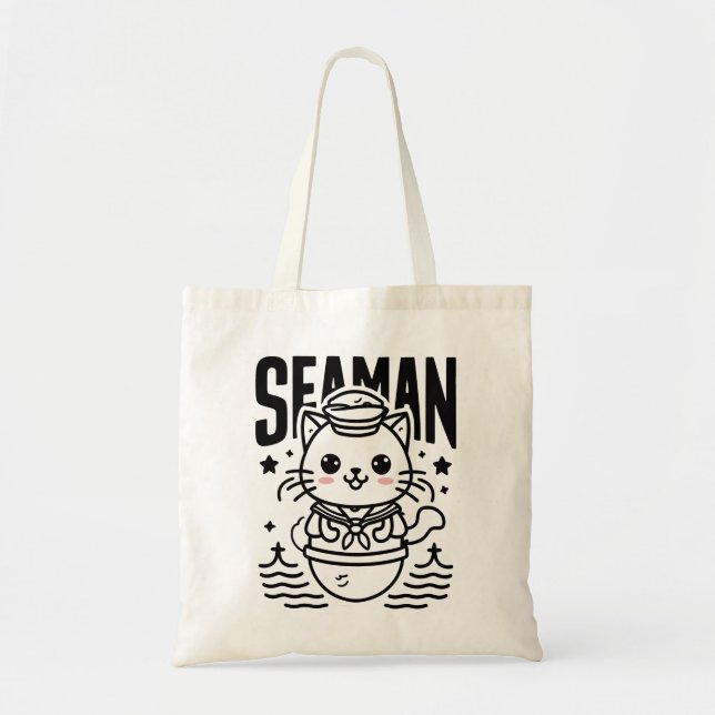 Tote Bag Amoureux des chats Seaman (Devant)