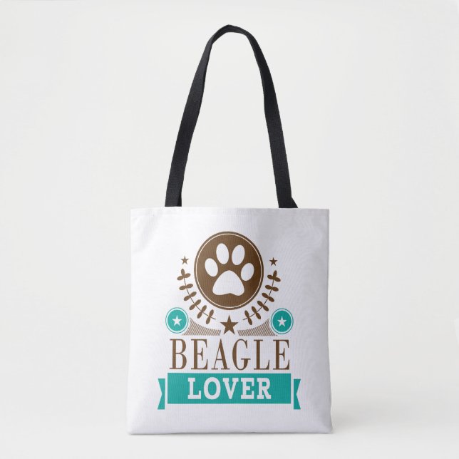 Tote Bag Amoureux des chiens beagle (Devant)