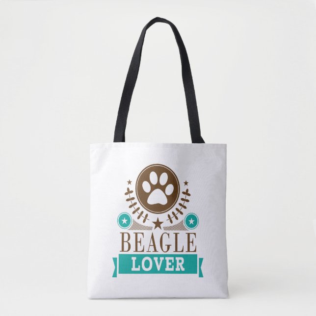 Tote Bag Amoureux des chiens beagle (Devant)