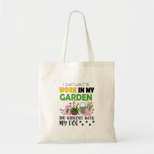 Tote Bag Amoureux des chiens Gardener Garden Animaux Plante