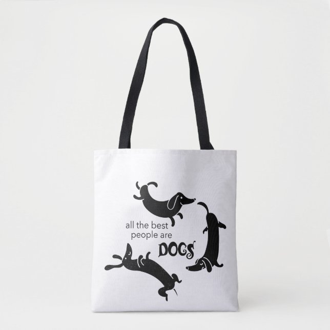 Tote Bag Amoureux des chiens mignons et amusants (Devant)