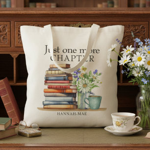 Tote Bag Amoureux des livres aquarelle Encore un chapitre