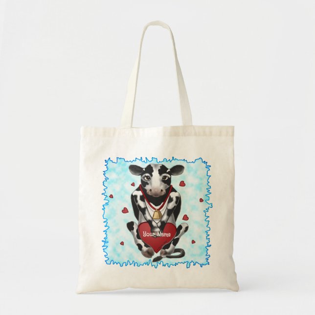 Tote Bag Amoureux des vaches  (Devant)