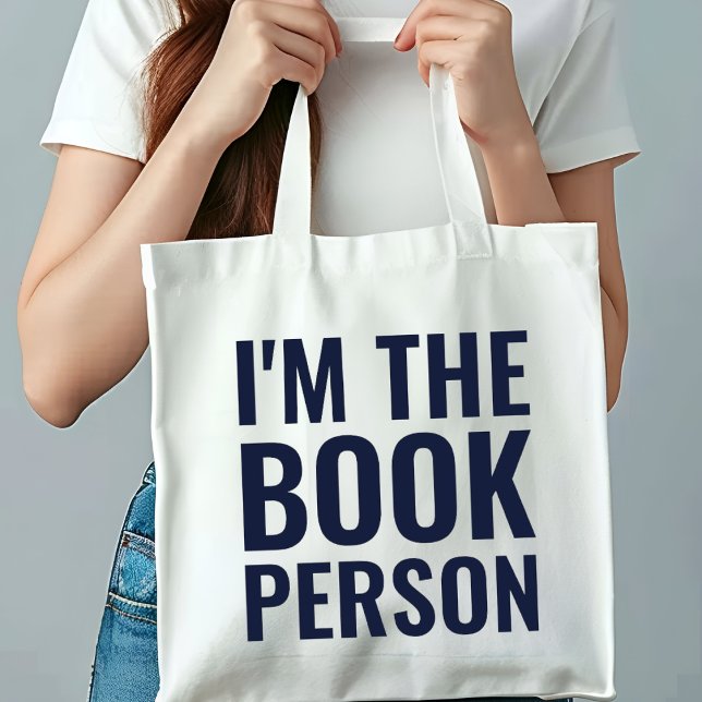 Tote Bag Amoureux du livre amusant Je suis la personne du l (Créateur téléchargé)