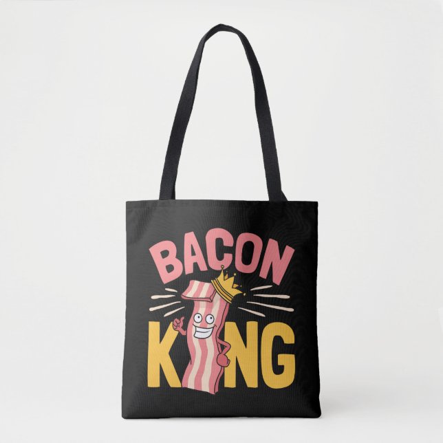 Tote Bag Amoureux du roi du bacon hommes (Devant)