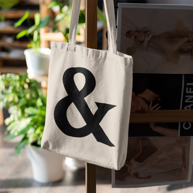 Tote Bag Ampersand | Et Symbole Moderne Minimaliste Simple (Créateur téléchargé)