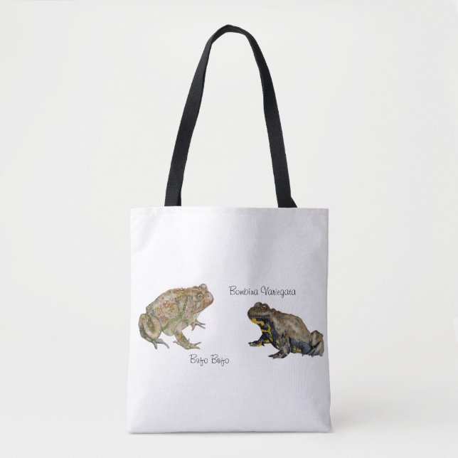 Tote Bag Amphibians, Reptiles & Insects Watercolor (Devant)