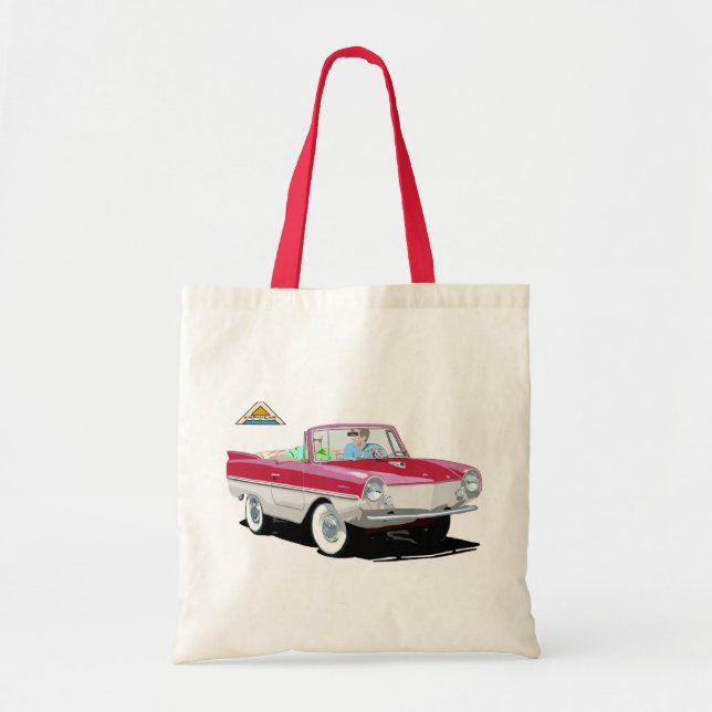 Tote Bag Amphicaire rouge-blanc (Devant)