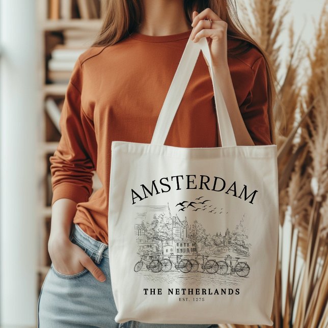 Tote Bag Amsterdam Beautiful Vintage Landscape (Créateur téléchargé)