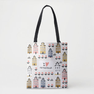 Tote Bag Amsterdam ville architecture vélos tulips couliss