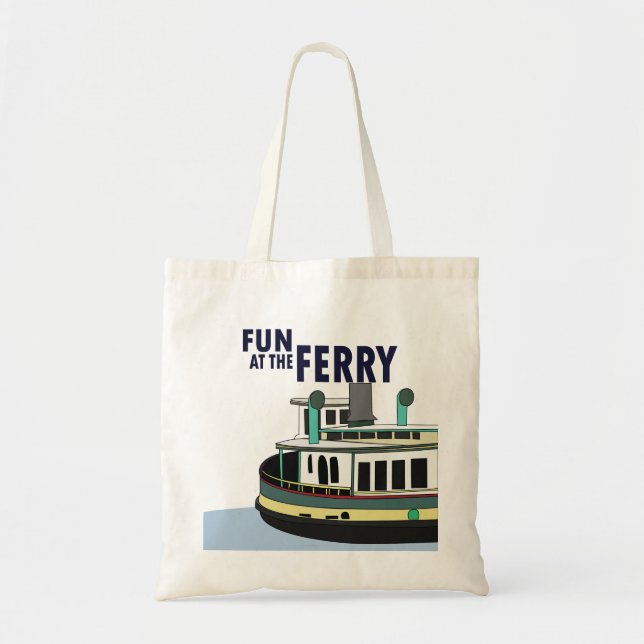 Tote Bag Amusant Au Voyage En Ferry (Devant)