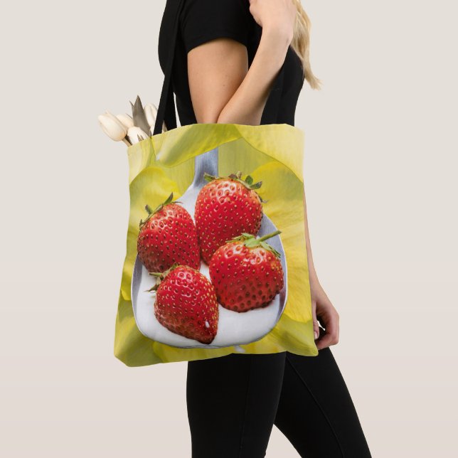 Tote Bag Amusant avec Jaune (De près)