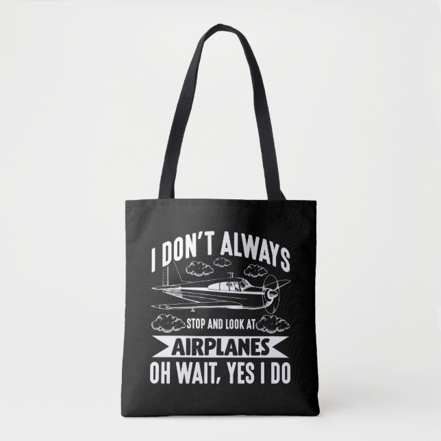 Tote Bag Amusant avion d'aviation Avion Lover Plane (Devant)
