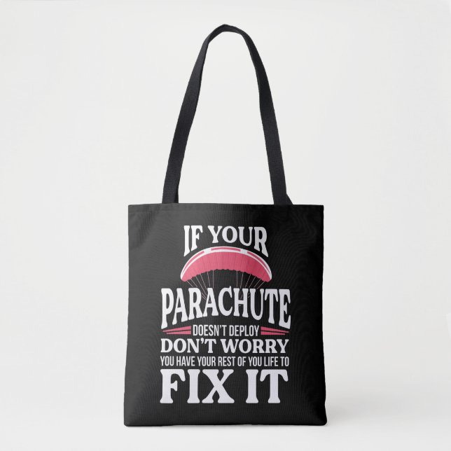 Tote Bag Amusant cadeau Skydiving Parachute Hilarive Skydiv (Devant)