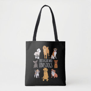 Tote Bag Amusant Chien Chiot Amoureux Thème Mignonne Juste 