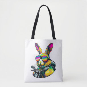 Tote Bag Amusant coloré Bunny de Pâques Design graphique
