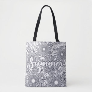 Tote Bag Amusant coloriage de mandalas d'été