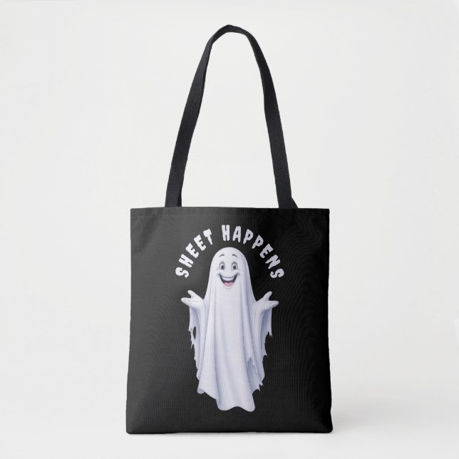 Tote Bag Amusant Fantôme Heureux (Devant)