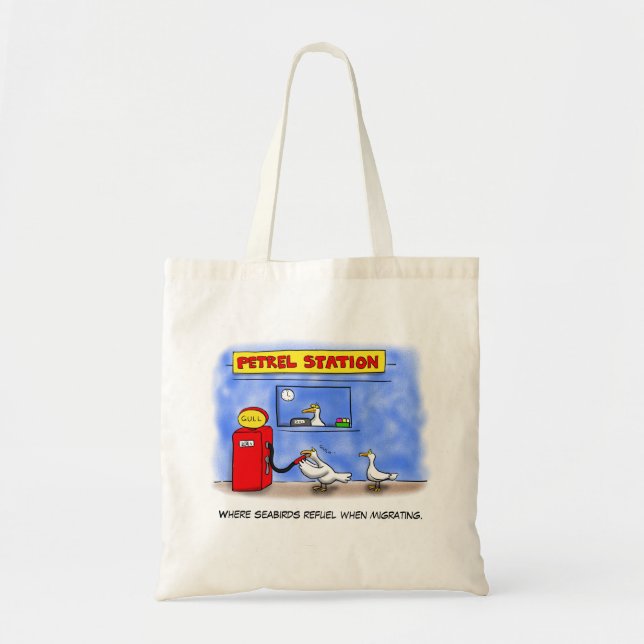 Tote Bag Amusant goéland de mer petrel caricature humour (Devant)