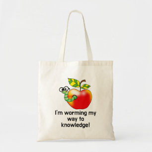 Tote Bag Amusant jeu de mots pour l'éducation des pommes et