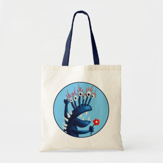 Tote Bag Amusant Monster Flower Blue