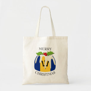 Tote Bag Amusant Pudding de Noël DRAPEAU BARBADOS