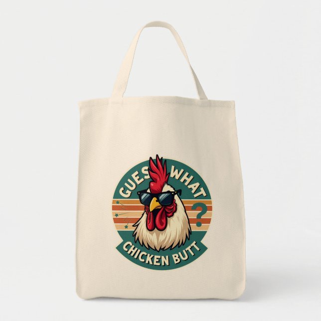 Tote Bag Amusant Retro Beurre De Poulet Conception De Plais (Devant)