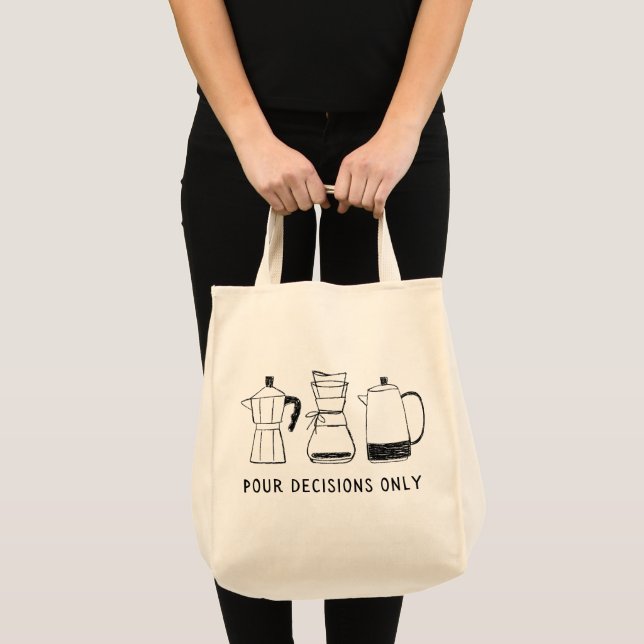 Tote Bag Amusant Retro Café Lover Pour Décisions Monogramme (Devant (produit))