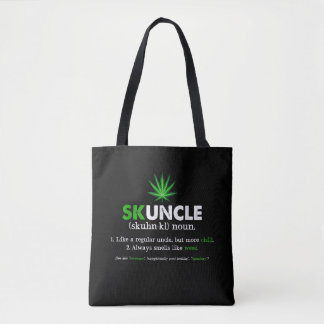 Tote Bag Amusant Skuncle Fumeur de mauvaises herbes Oncle L