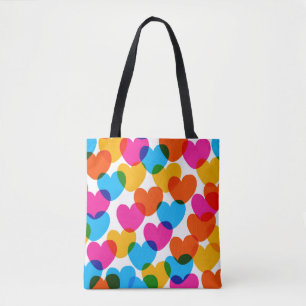 Tote Bag Amusant vintage amour coeur arrière - plan en pret
