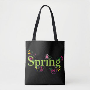 Tote Bag Amusante Florale Printanière Colorée