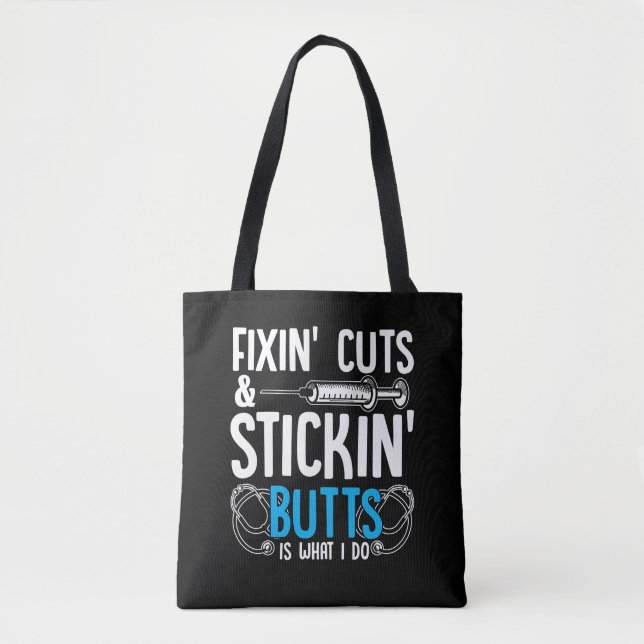Tote Bag Amusante infirmière Humour Médecine Assistant Blag (Devant)